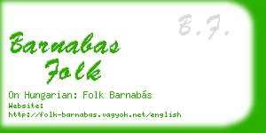 barnabas folk business card