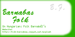 barnabas folk business card